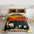 thumbnail image 2 of Manfei Boys Girls Safari Black Bear 3 Pieces Queen Comforter Set,Jungle Woodland Animal Ultra Soft Bedding Sets,Vintage Aesthetics Bedding Comforter Set Breathable,Breathable Home Decor,Reversible, 2 of 8