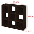 thumbnail image 2 of 9 Cube Laminated Wood Stackable Open Bookcase Display Shelf Organizer for Household, Living Rooms, and Studies, Espresso, 2 of 5