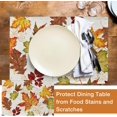 thumbnail image 5 of Fall Maple Leaf Placemats Set of 4, Autumn Gold Leaves Farmhouse Dining Table Place Mats, Rustic Seasonal Thanksgiving Kitchen Decor Home Decoration 12 x 18 Inch, 5 of 6