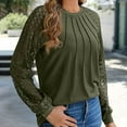thumbnail image 4 of Hauaitttt Women Long Sleeve Shirt Cut Out Lace Top Business Casual Fall Fashion Clothing Knit Y 2k Shirt Casual Raglan Tee Phrasing Shirt Casual Women Summer Long Sleeve T Shirt Tee Ladies Tee Tops, 4 of 6