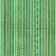 thumbnail image 1 of Ahgly Company Indoor Square Abstract Turquoise Blue Modern Area Rugs, 5' Square, 1 of 4