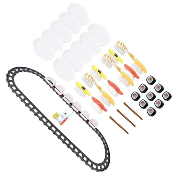 Electric Train Toys Educational Toy train track for Boys & Girls Toddlers Party Toys 5 Carriage and Sushi