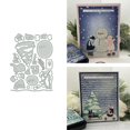 thumbnail image 2 of Plantilla para troqueles de corte de metal Lapoo, diseño de muñeco de nieve navideño, 2 of 7
