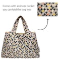 thumbnail image 3 of Wrapables Large Foldable Tote Nylon Reusable Grocery Bags, Starry Gray, 3 of 6