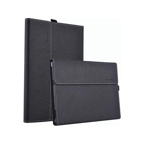 Case for 13 Inch Microsoft Surface Pro 9 2022 / Surface Pro 8 2021 - Multiple Angle Viewing PU Leather Business Cover with Pencil Holder