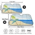 thumbnail image 3 of TEQUAN Sunshade for Car Windshield, Tropical Sun Ocean Pattern Car Sun Shade, 55" x 30", 3 of 7