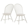 thumbnail image 2 of Weston Home Lydford Hoop High Back Windsor Metal Side Chair with Wood Seat, White (Set of 2), 2 of 7