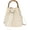 White, variant on Women Beach Bag Summer Straw Woven Shoulder Bag Crossbody Bucket Handbags Handmade Hobo Purse Bamboo Handle
