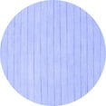 thumbnail image 1 of Ahgly Company Machine Washable Indoor Round Solid Blue Modern Area Rugs, 8' Round, 1 of 4