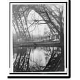 thumbnail image 2 of Historic Framed Print, [The girders of the Eiffel Tower reflected in the placid waters beneath the tower], 17-7/8" x 21-7/8", 2 of 9