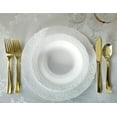 thumbnail image 7 of " OCCASIONS " 100 Plates Pack,(50 Guests) Vintage Wedding Party Disposable Plastic Plates Set -50x10.25'' Dinner + 50x7.5'' Salad/Dessert Plate (Portofino Plain White), 7 of 7
