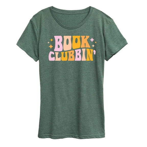 Instant Message - Book Clubbin - Women's Short Sleeve Graphic T-Shirt
