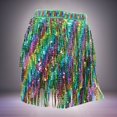 thumbnail image 2 of Jupes pour Femmes Vêtements de Performance Serviette à Franges Colorée Serviette de Danse du Ventre Serviette à Franges Pailletée Vêtements d'Été pour Femmes Vert Taille Unique, 2 of 3