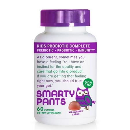 SmartyPants Enfants probiotique + Wellmune gélifiés prébiotique d'immunité, 60 Ct