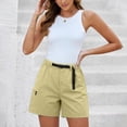 thumbnail image 2 of Delayuji Cargo Short for Women Baggy High Waisted Elastic with Zipper Pockets Hiking Short Lightweight Athletic Golf Shorts for Women Cargo Pants Summer Outdoor, 2 of 7