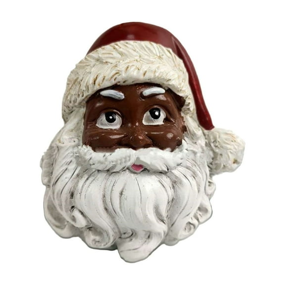 Vintage Santa Head Christmas Tree Ornament - Classic Red and White Santa Claus Christmas Ornament with Long Beard For Xmas Tree Home Gift Holiday Decorations