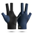 thumbnail image 1 of Open Finger Billiard Pool Gloves Adjustable Sticker Polyester Snooker Billiards Gloves Lightweight Reusable Training Accessories Blue, 1 of 6