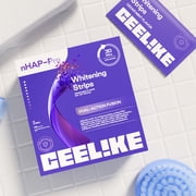 CEELIKE Teeth Whitening Strips (7 Treatments/14 Strips) - Peroxide-Free Whitening Kit with Hydroxyapatite, Enamel Safe + Cheek Retractor, Easy 3-Step at-Home Teeth Whitening for Deep Stain Removal