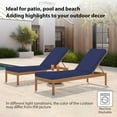 thumbnail image 7 of SUSUZI 72 x 21 x 3 Inch Outdoor Chaise Lounge Cushion – Patio Recliner Seating Cushion with 4 Ties, Fade-Resistant UV Polyester for Beach/Garden (Machine-Washable, 250LBS Capacity), 7 of 7