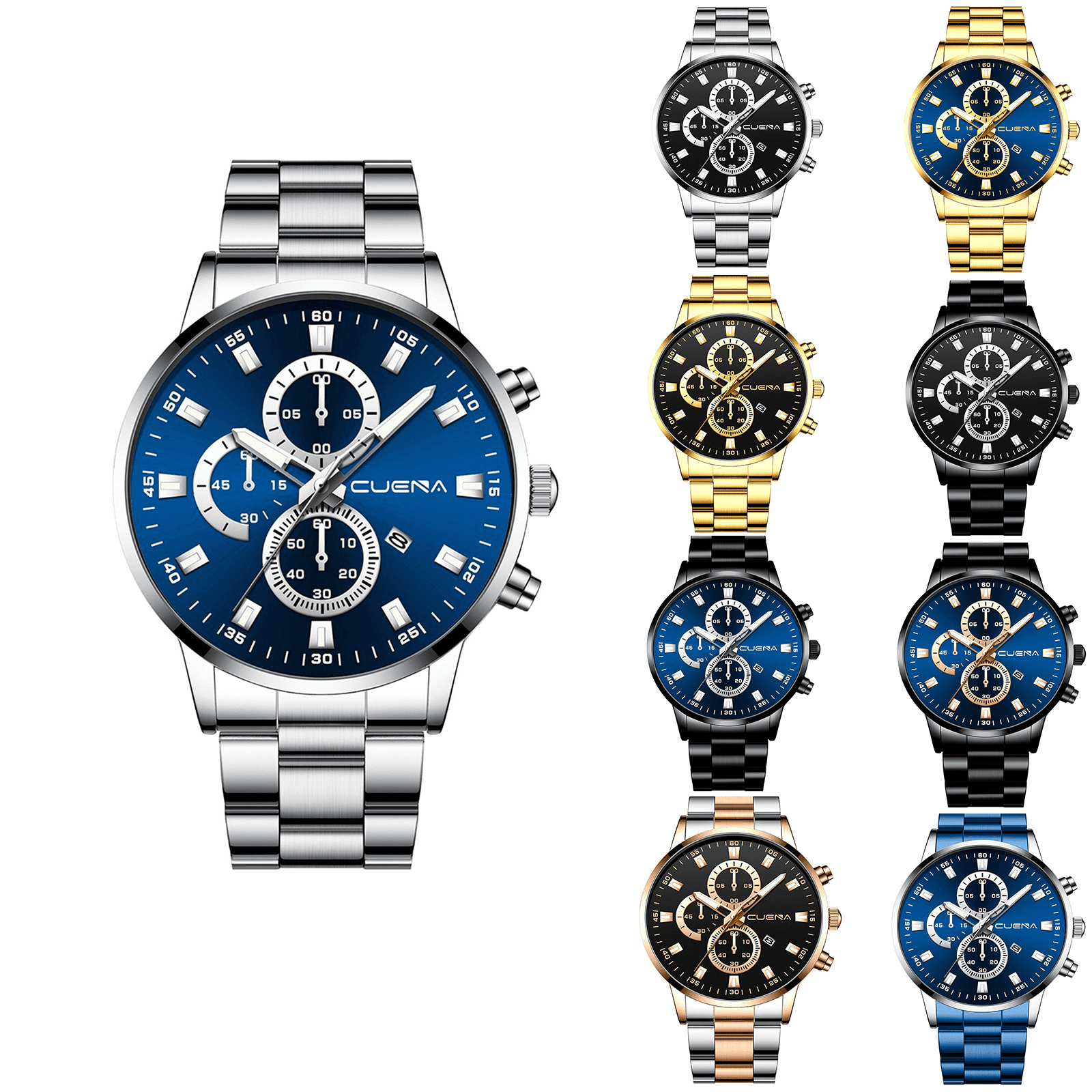 Resicozy Watches for Men Fashion Quartz Wristwatch Business Watches with Round Dial 2026 Black#1