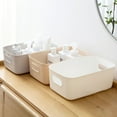 thumbnail image 2 of Storage Basket Solid Color Space-Saving Plastic Tissue Makeup Holder Home Decor, 2 of 8