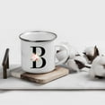 thumbnail image 2 of Koyal Wholesale Stainless Steel Campfire Coffee Mug, Blush Floral Monogram, Letter B, 2 of 5