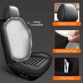 thumbnail image 6 of DIKSOAKR Car Seat Covers Full Set for Cadillac SRX 2010-2016 5 Seats Leather Seat Cover Cushion Waterproof Automotive Seat Covers Protector Black,Full Set(2 Row 5 Seats), 6 of 9