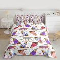 thumbnail image 2 of Feelyou Cartoon Cheetah Leopard Full Size Comforter Sets, Cute Stars Print Bedding Comforter Set, Kawaii Wildlife Lover Reversible Bedding Sets, Lightweight Room Decor, 3-Piece, 2 of 8