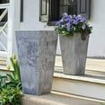 thumbnail image 3 of Root & Vessel Ella Tall Planter, Gray, 19.5", 3 of 3