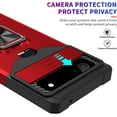 thumbnail image 3 of KOMI Card Slot and Wireless Charging Case for Google Pixel 6a, Military Grade Shockproof Lens Protection with Magnetic Stand Phone Cover for Google Pixel 6a YHZH Black, 3 of 7