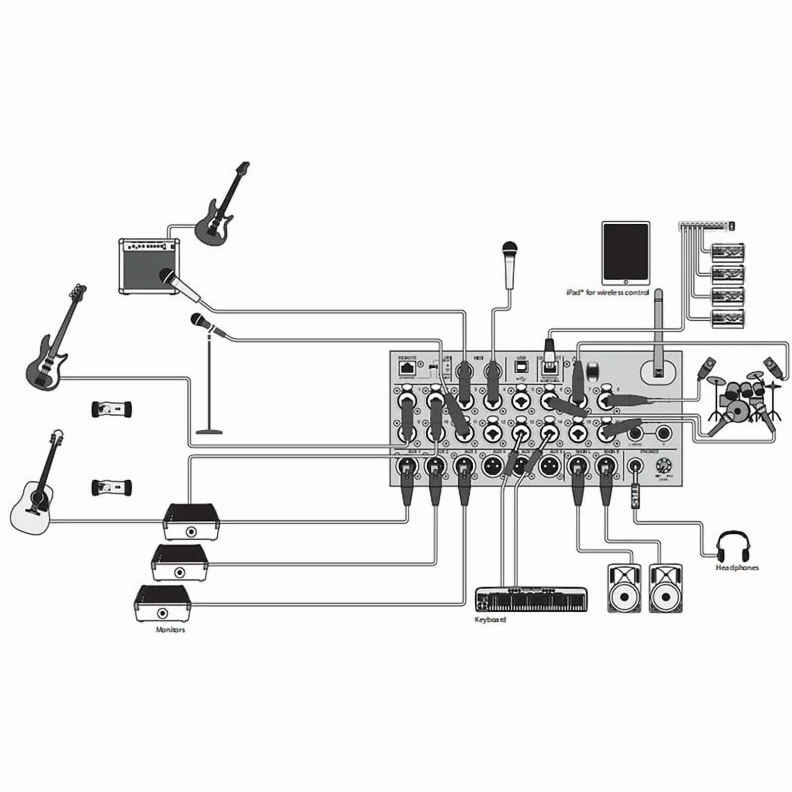XR18/MR18 Rack Mount Professional Digital Mixer Built-in Wifi DSP Mixer DJ Recording Studio with USB Recorder ,Easy to Operate