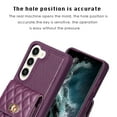 thumbnail image 4 of Dteck Wallet Case for Samsung Galaxy S23, Cute Luxury Bag Design, Elegant Purse Flip Card Pouch Cover Soft PU Leather Case with Shoulder Strap,Deep Purple, 4 of 6