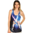 thumbnail image 1 of Slighty Sheer Funny Light Saber Kitty Cat Women's Graphic Tank Top, 1 of 4