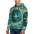 thumbnail image 3 of Bingfone Around The Planet Men'S Drawstring Hoodie Long Sleeve Pocket Sweatshirts-Medium, 3 of 9