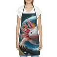 thumbnail image 3 of Sikiie Bubbles Axolotl Fantasy Aprons for Kitchen Cooking Aprons, Chef Apron for Men Women Chef, 3 of 7