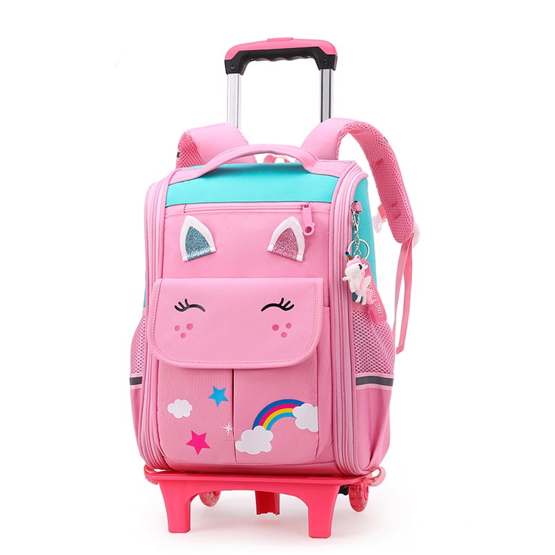 Guichen School Wheeled Backpack For Girls School Trolley Bags With Wheels School Rolling Backpack For Boys Wheeled Backpack Bag For Kids Gc Deep Blue