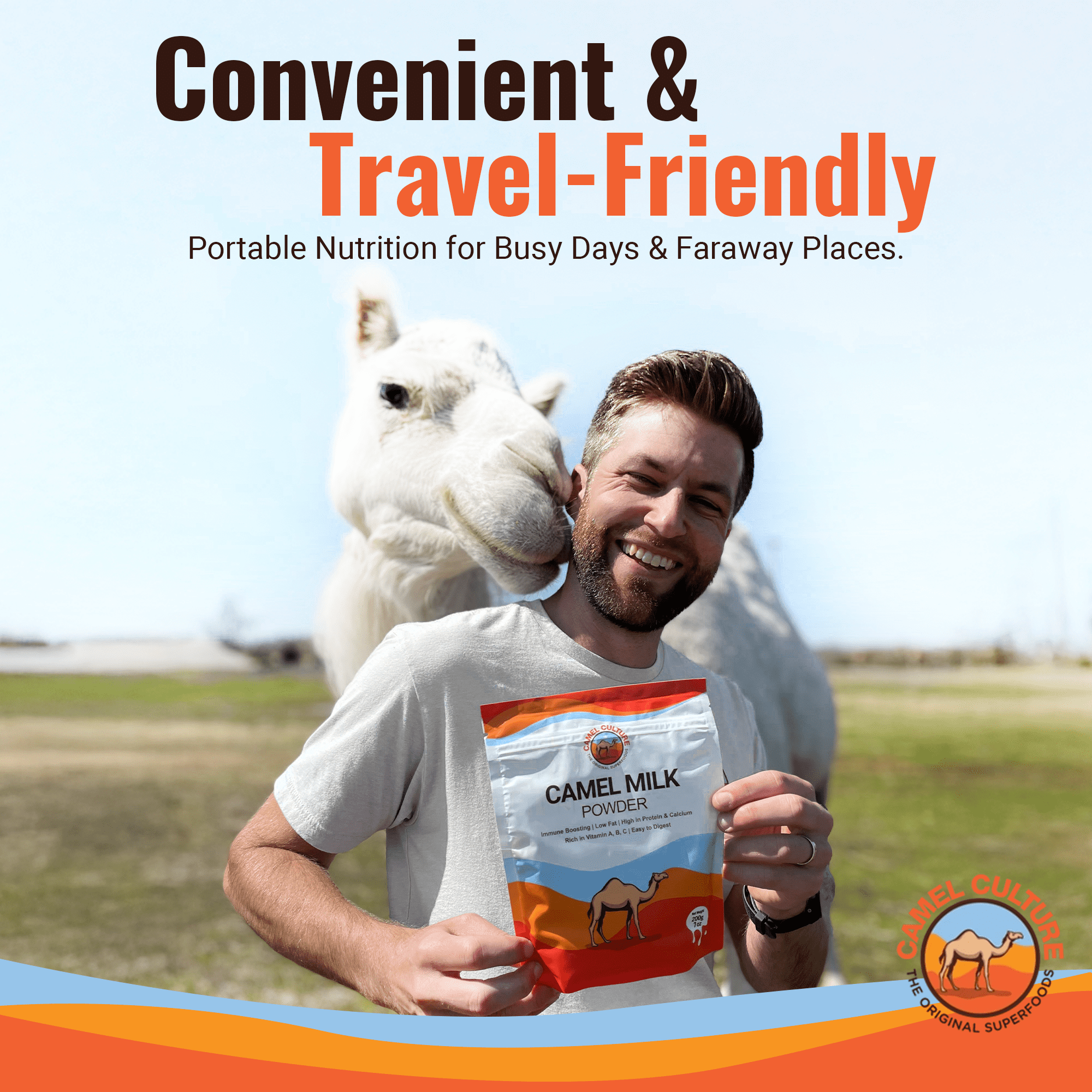 Camel Culture Dry Camel Milk Powder (200 g) – Nutrient Dense, Low Lactose Powdered Milk Packets – Concentrated, Pasteurized Traditional Dairy Alternative - Health Drink Powder for Recipes, Smoothies