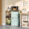 thumbnail image 1 of Mini Fridge Stand with Storage Shelves, 3 Tier Wooden Kitchen Bakers Rack, Freestanding Utility Microwave Stand, Coffee Bar Table for Dorm Kitchen, 1 of 6