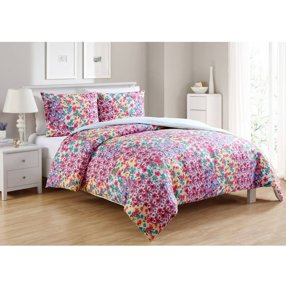 VCNY Home River Rose Floral Printed 2/3 Piece Reversible Bedding