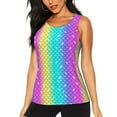 thumbnail image 2 of Haiem Rainbow Scales2 Workout Tank Tops for Women, Athletic Sports Slim-Fit Tank Tops, Compression Sleeveless Dry Fit Shirts,Athletic Shirt-Medium, 2 of 9