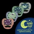 thumbnail image 2 of Dr. Brown's Advantage 100% Silicone, Glow in the Dark Pacifier Love Purple Ocean 0-6M, 4 pack, 2 of 9
