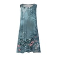 thumbnail image 5 of Taylonsss Womens Casual Sleeveless Linen Cotton Dress Solid Color Loose Fit with Pockets Relaxed Beachwear Daily Outfit, 5 of 5