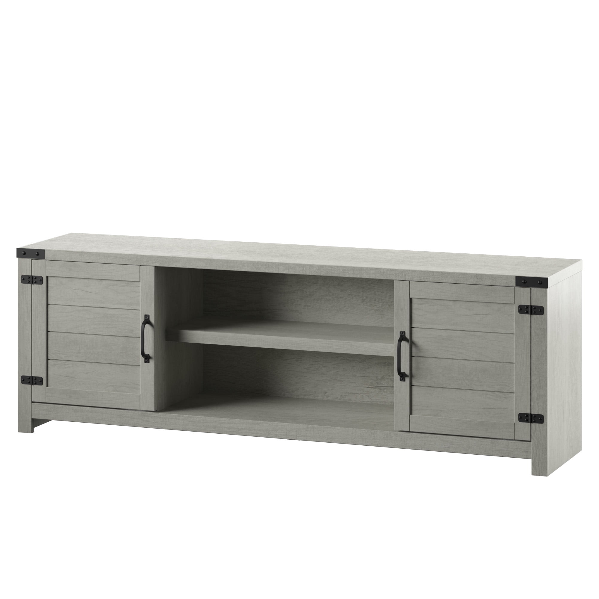 TV Stand for TVs up to 80 with Farmhouse Design in Fairfax Oak