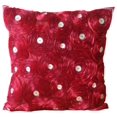 thumbnail image 1 of Pillow Covers, Red Pillow Covers 18x18 inch (45x45 cm), Ribbon Red Rose Flower Floral Theme Pillows Cover, Cushion Covers 18x18 Red, Square Silk Pillow Covers, Floral - Bed Of Roses, 1 of 4