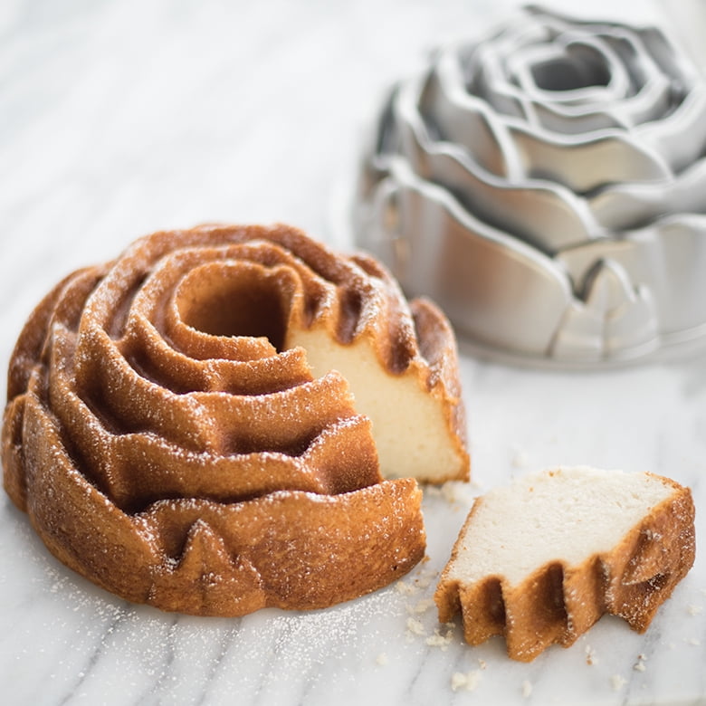 Nordic Ware Rose Bundt Pan Cast Aluminum Walmart Com
