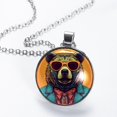 thumbnail image 2 of Xiong Fugu Glass Circular Pendant Necklace - Women's Fashion Necklace, 2 of 5