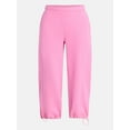 thumbnail image 4 of Athletic Works Women's and Women's Plus Fleece Barrel Leg Pants, Sizes XS-4X, 4 of 5