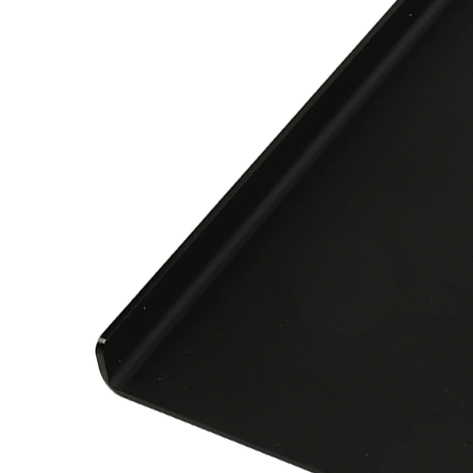 LAZIOEGR Acrylic Tilted Keyboard Riser with Low Front Lip, Polished Finish, Wrist‑Comfort Design – Black
