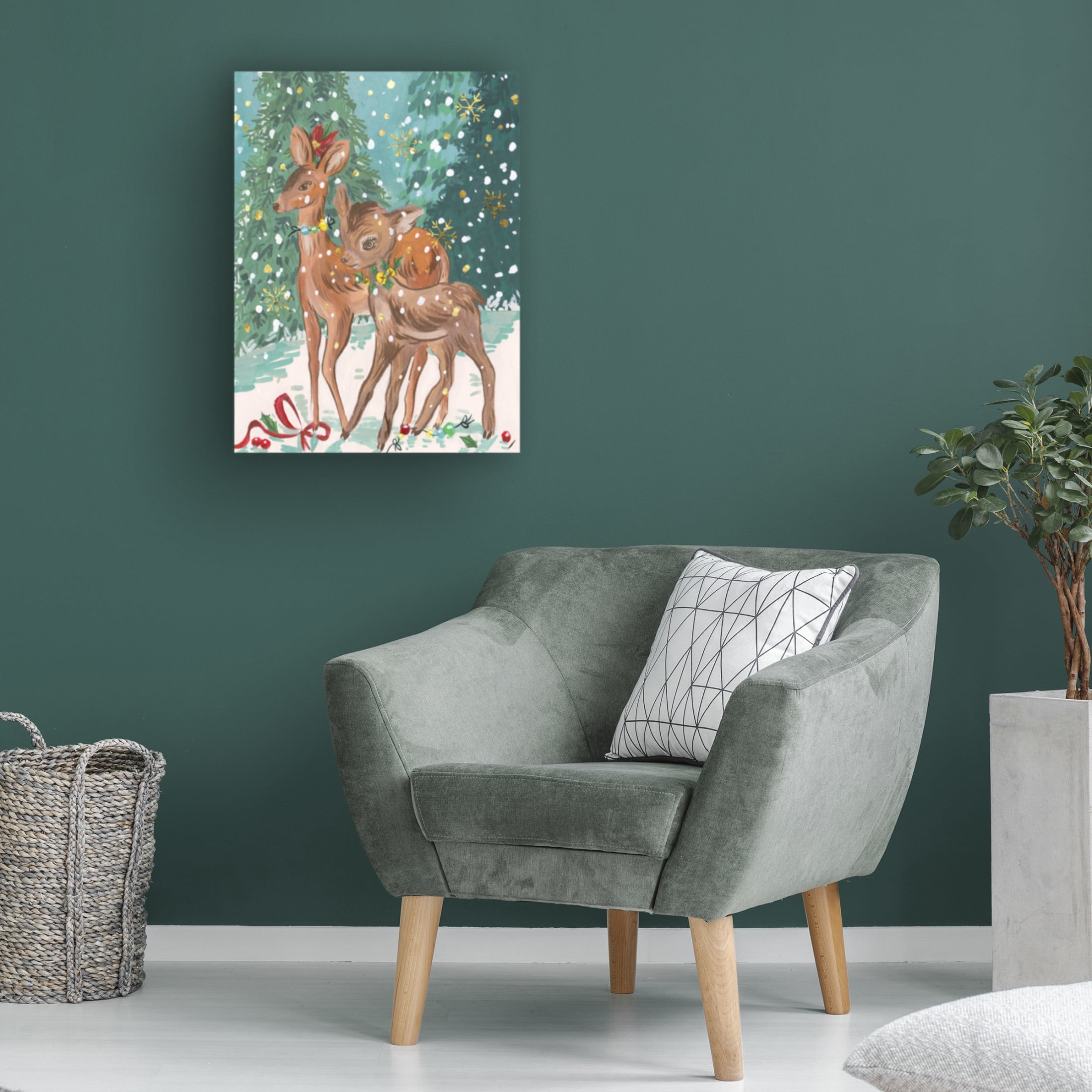 Trademark Fine Art Melissa Wang Doe and Fawn I Canvas Wall Art