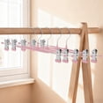 thumbnail image 4 of Unique Bargains 5 Pcs Pants Hanger with Clips Non-slip Garment Hanger Pink, 4 of 5